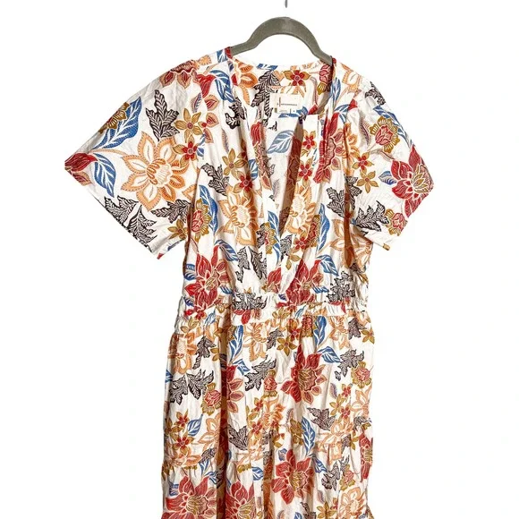 Anthropologie Somerset Maxi‎ Dress Size 1X Floral Printed Cotton - Picture 3 of 5
